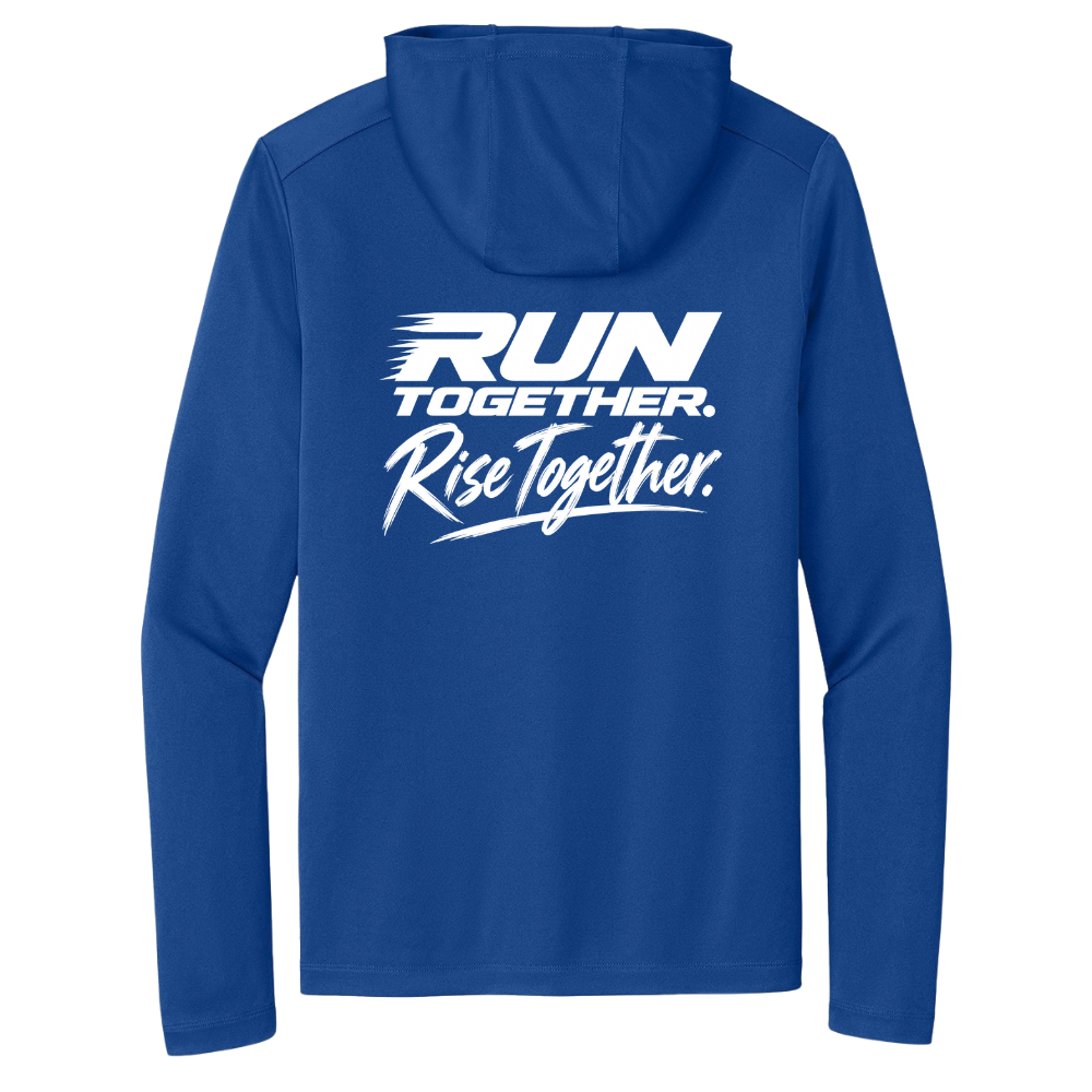 RISE TOGETHER - Performance T-Shirt Hoodie (Royal)