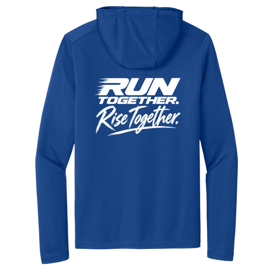 RISE TOGETHER - Performance T-Shirt Hoodie (Royal)