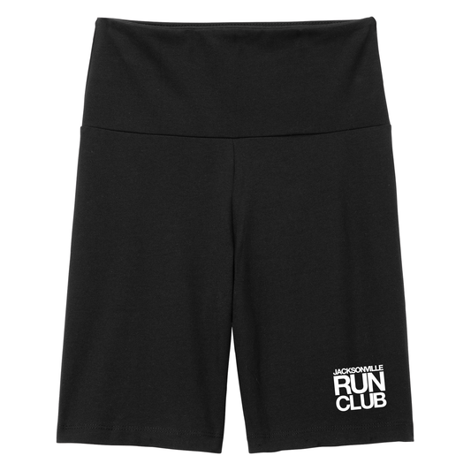 JACKSONVILLE RUN CLUB - LADIES HIGH WAIST BIKE SHORTS (Black)